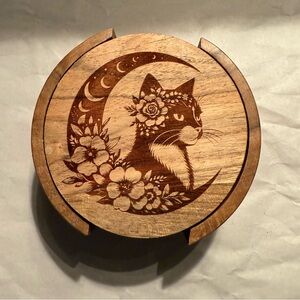 Set of 4 pcs x Cat 4” Coasters